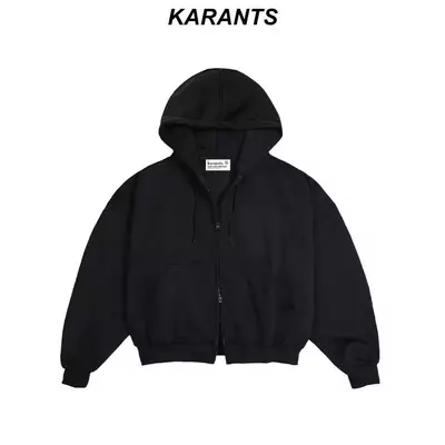 Karants Áo Khoác Hoodie Zip Boxy Vải Nỉ Bông Trơn Kéo 2 Chiều Nam Nữ Unisex - AK79