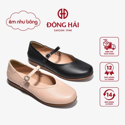 Giày Búp Bê Đông Hải Dập Logo Khóa Oval - G7737