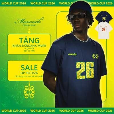Áo thun MVRK World Cup 26 Unisex Form Boxy 250 GSM 100% Cotton Compact, Áo Mặc Hàng Ngày Thoải Mái Thấm Hút Tốt