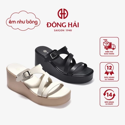 Dép Xuồng Đông Hải Quai Mảnh Khoá Kim Loại 7cm - D32G7