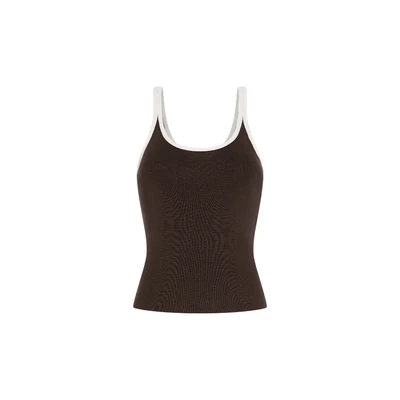 RUBIES Chio Top - Áo Dệt Kim Nữ Vải Viscose 2 Dây Cổ U