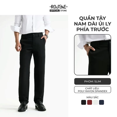 Quần Tây Dài Nam Trơn Form Slim - Routine 10F24PFO044
