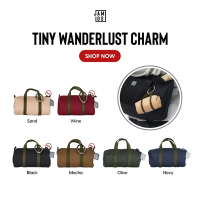Tiny Wanderlust Charm - Phụ kiện treo túi và đeo cổ dáng túi trụ du lịch