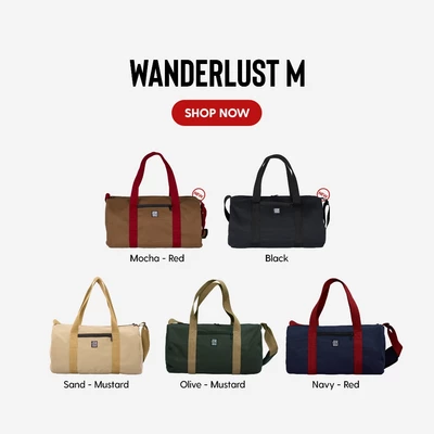 Jamlos Wanderlust Duffle M - Túi trống du lịch tập gym canvas xách tay đeo chéo thời trang năng động
