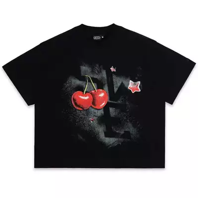 ÁO SWE CHERRY BOXY TEE - BLACK