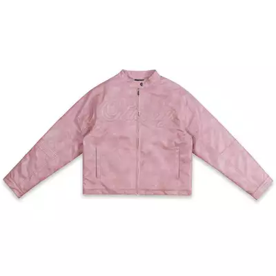 ÁO SWE BLOSSOM LEATHER JACKET - PINK