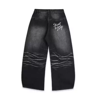 QUẦN SWE WHISKER JEANS - WASHED BLACK