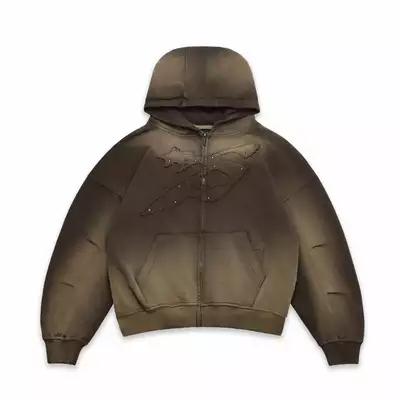 ÁO SWE RIDGE ZIP HOODIE - BROWN