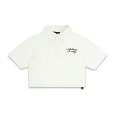 ÁO SWE SCRIPT CROP POLO - IVORY