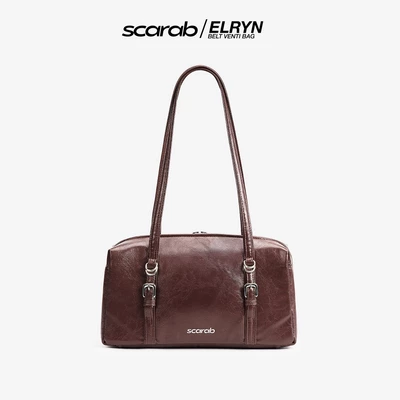 Túi xách đeo vai SCARAB ELRYN BELT VENTI MAROON thời trang nam nữ đựng iPad 11 inch, điện thoại, ví, đồ trang điểm