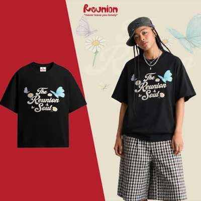 Áo Thun Local Brand REUNION "SOUL" Áo Thun Form Rộng Unisex 250Gsm Cotton