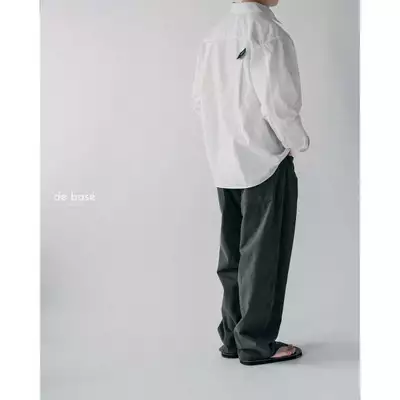 basé SHIRT 06 - Áo Sơ mi Cotton Tag đính Ngực, Lưng - de basé