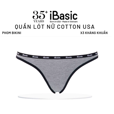 Quần lót nữ bikini lưng logo iBasic thun lạnh airy thoáng khí thể thao năng động PANY106