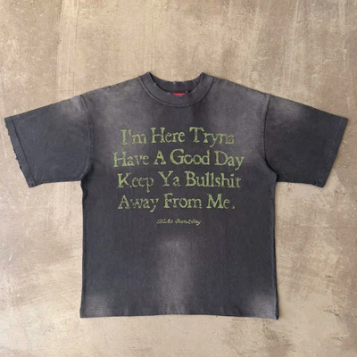 Áo Thun QUOTE24 GREY WASHED BOXY TSHIRT
