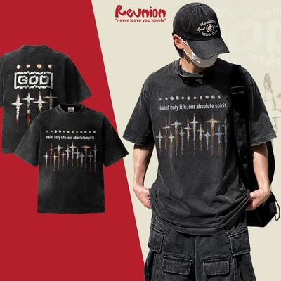 Áo Thun Washed REUNION "GOD" T-shirt TSW4