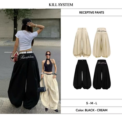 [LINK MỚI] Quần kaki dài ống rộng dáng cong RECEPTIVE - KILL SYSTEM