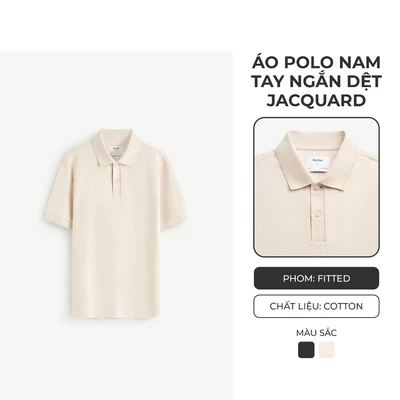Áo Polo Tay Ngắn Nam Cổ Jacquard Form Fitted - Routine 10F25POL003