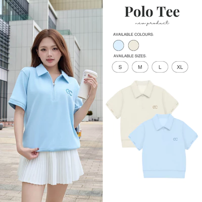 Áo Thun Polo MONARQUE ECOCHIC Logo Cao Su 3D Bo Gấu Nhẹ Bo Tay Rib Dệt Chữ Định Lượng 260grm Chính Hãng B164