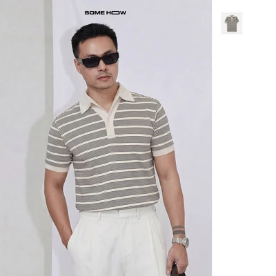 [New7] Áo Polo Regular Thun Sọc Vintage Stripe Cotton, Chất Vải Cotton Co Giãn Nhẹ Thấm Hút Tốt, PL0237, SOME HOW STORE
