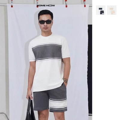 [New7] Set T-shirt Color Block Short Side, Chất Vải Pique Cotton Thoải Mái Vận Động, SB0065, SOME HOW STORE