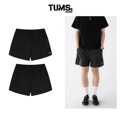 QUẦN SHORT VẢI DÙ | TUM MACHINES QUICK SHORT ỐNG RỘNG MẶC HÀNG NGÀY ĐEN