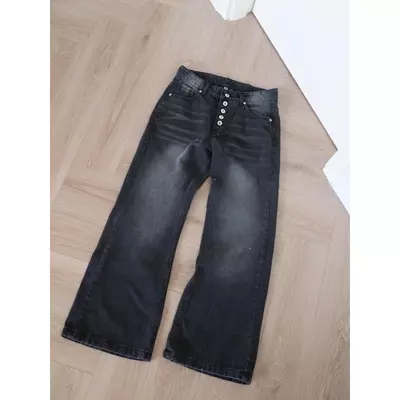 WHOSE x YC1996 RETRO BLACK FLARED JEANS - Quần Jeans Loe Wash Basic Đơn Giản MS 3063 3066