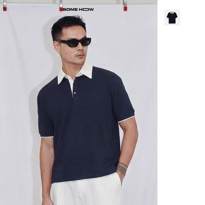 [New7] Áo Polo Boxy Creamy Collar On Blue, Chất Vải Cotton Pique Thoải Mái Vận Động, PL0220, SOME HOW STORE