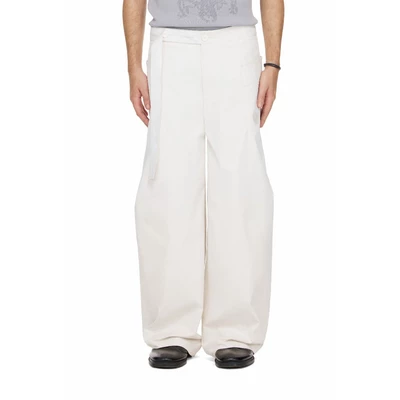 Quần Xếp Ly Dây Đai Eo Màu Trắng Ngà - BEUTER® x PALLADIUM WAIST-STRAP PLEATED PANTS - IVORY WHITE