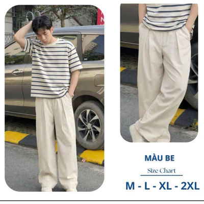 Quần Kaki Ống Rộng Xếp Li ZUTEE Kaki Pants Cạp Bán Chun Menswear Unisex QD29