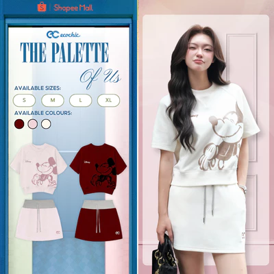 [LIVE KOL] Set Váy Tencel SD005A Hình In Mickey Chính Hãng Bản Quyền Disney ECOCHIC Chất Liệu Cao Cấp