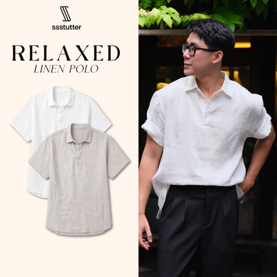 Áo Polo Nam SSSTUTTER Relaxed Linen Polo Vải Linen Cao Cấp Form Relaxed Thoáng Mát