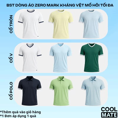[MỚI]BST Áo Thun/Polo thể thao nam Pickleball ZeroMark không để lại vệt mồ hôi, Thoải mái vận động Coolmate