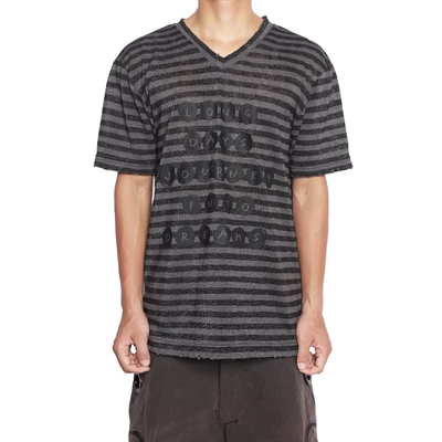 Áo Thun Goldie "RD DARK STRIPED V-NECK" 100% Cotton