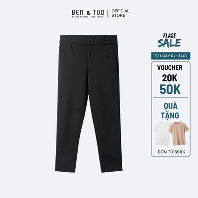 Quần jogger nam Ben & Tod RE2120 BB389 cotton lưng chun đứng form cao cấp Regular