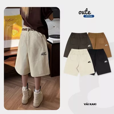 Quần Short Kaki Lửng Outerity Iconic Ống Rộng / Form Unisex LocalBrand