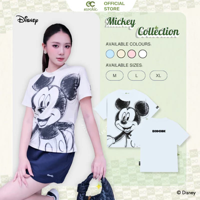 (LINK SALE) Áo Phông ECOCHIC BB007 MICKEY Local Brand Chính Hãng bản Quyền Chất Liệu Cao Cấp Mềm Mịn