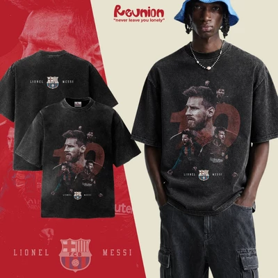Áo Thun Wash M10 Đội Tuyển Barca - The Selection Áo Phông wash Nam Nữ Local Brand REUNION