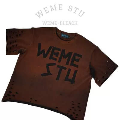 Áo thun unisex localbrand custom WEME-STU với hoạ tiết tạo thủ công và tạo rách
