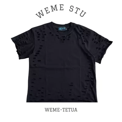Áo thun unisex localbrand custom WEME-TETUA với các hoạ tiết được cắt rách