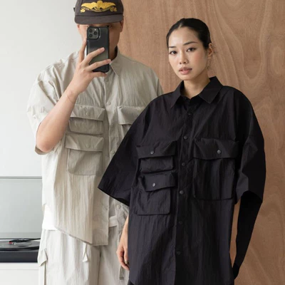 Áo sơmi ngắn tay túi hộp 2 màu Selected Kurapika Shirt