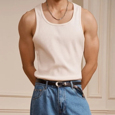 Áo Tanktop Nam B Brown Thun Bo Gân – Phong Cách Mạnh Mẽ, Thoải Mái Thấm Hút Mồ Hôi