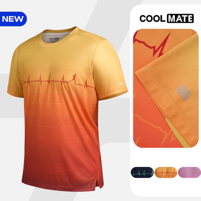 [MỚI- VOUCHER 40%]Áo thun nam thể thao chạy bộ Heartbeat Exdry Advance Motion siêu nhẹ, thoáng khí thấm hút tốt Coolmate