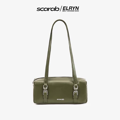 Túi Đeo Vai Da PVC, Túi Xách Thời Trang Scarab Elryn Belt Grande Leather Shoulder Bag