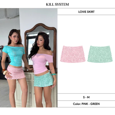 Chân váy ngắn kim sa lấp lánh tôn dáng LOVIE - 𝐊𝐈𝐋𝐋 𝐒𝐘𝐒𝐓𝐄𝐌
