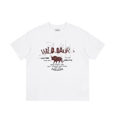 Áo thun form Boxy WILD GAUR TEE Cotton PARADOX AT6P0514