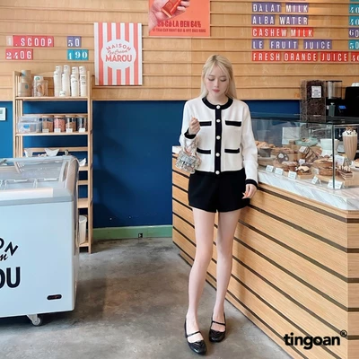 TINGOAN® X KOL - Áo dệt kim len xù cardigan 4 túi JENNIFER CARDIGAN