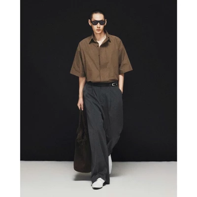 Hypnotism Terra Box Shirt Áo sơ mi tay ngắn vải cotton thoáng khí họa tiết caro thiết kế tối giản (Hoả tốc)