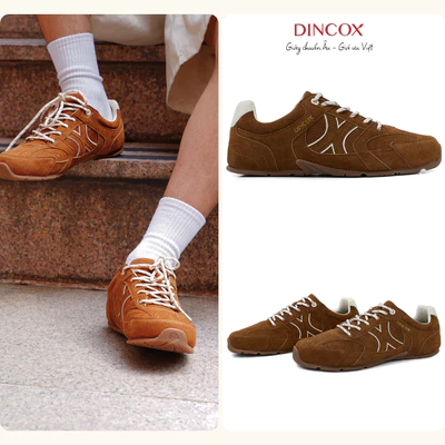 Giày Sneaker Nam Nữ Da Suede Cao Cấp Dincox Shoes DC51 GOLD RUSH