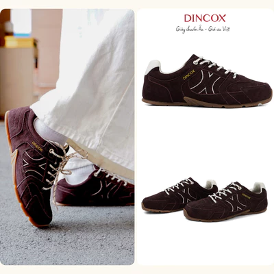Giày Sneaker Nam Da Suede Cao Cấp Dincox Shoes DC51 NUT BROWN