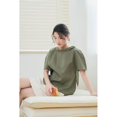DOB - Áo kiểu tay lỡ cổ cách điệu form suông I Guro Top I